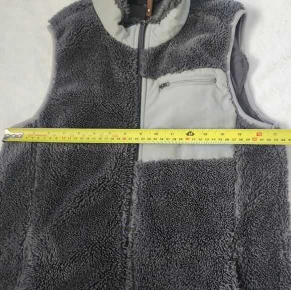 Women's High Pile Fleece Vest Full Zip Contrast Chest Pocket Small (READ) - Picture 4 of 6